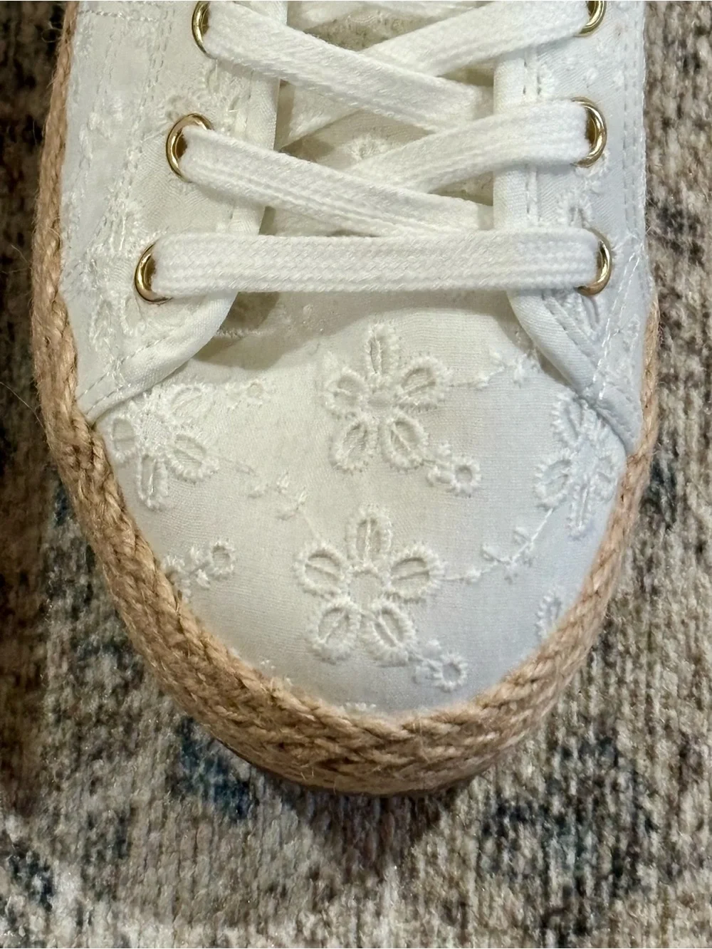 Tommy Bahama White/cream Floral Lace Espadrille Sneakers